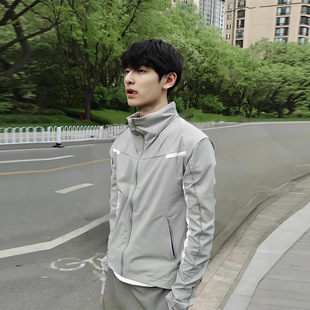 Quick-Drying Cool Sun Protection Clothing Men's Summer Skin Clothing Thin Mesh Sun Protection Clothing Splicing Outdoor Sports Breathable Jacket