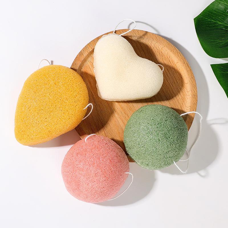 Makudan Facial Cleansing Pads, Spherical Half-Moon Heart Droplet Exfoliating Thickened Sponge Deep Cleansing Face Pads Manufacturer