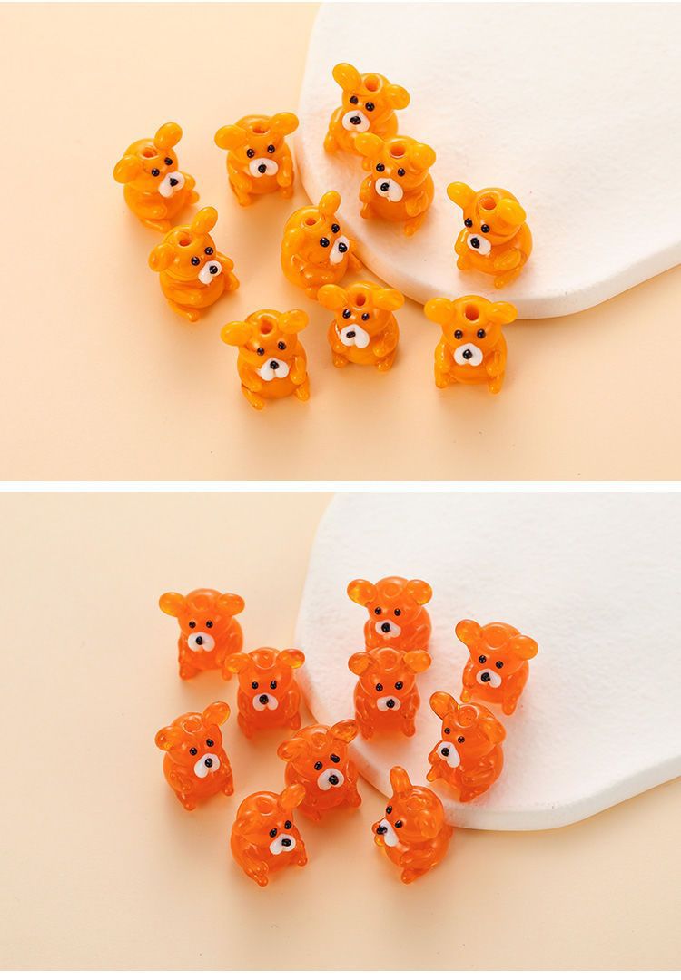 10 PCS/Package Arylic Bear Beads display picture 2