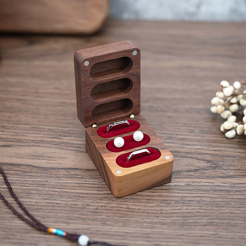 Rétro Couleur Unie Bois Boîtes À Bijoux display picture 8