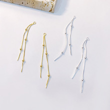 纯银S925间珠蛇骨链流苏手工编绳手串素银色电镀金色DIY配件批发