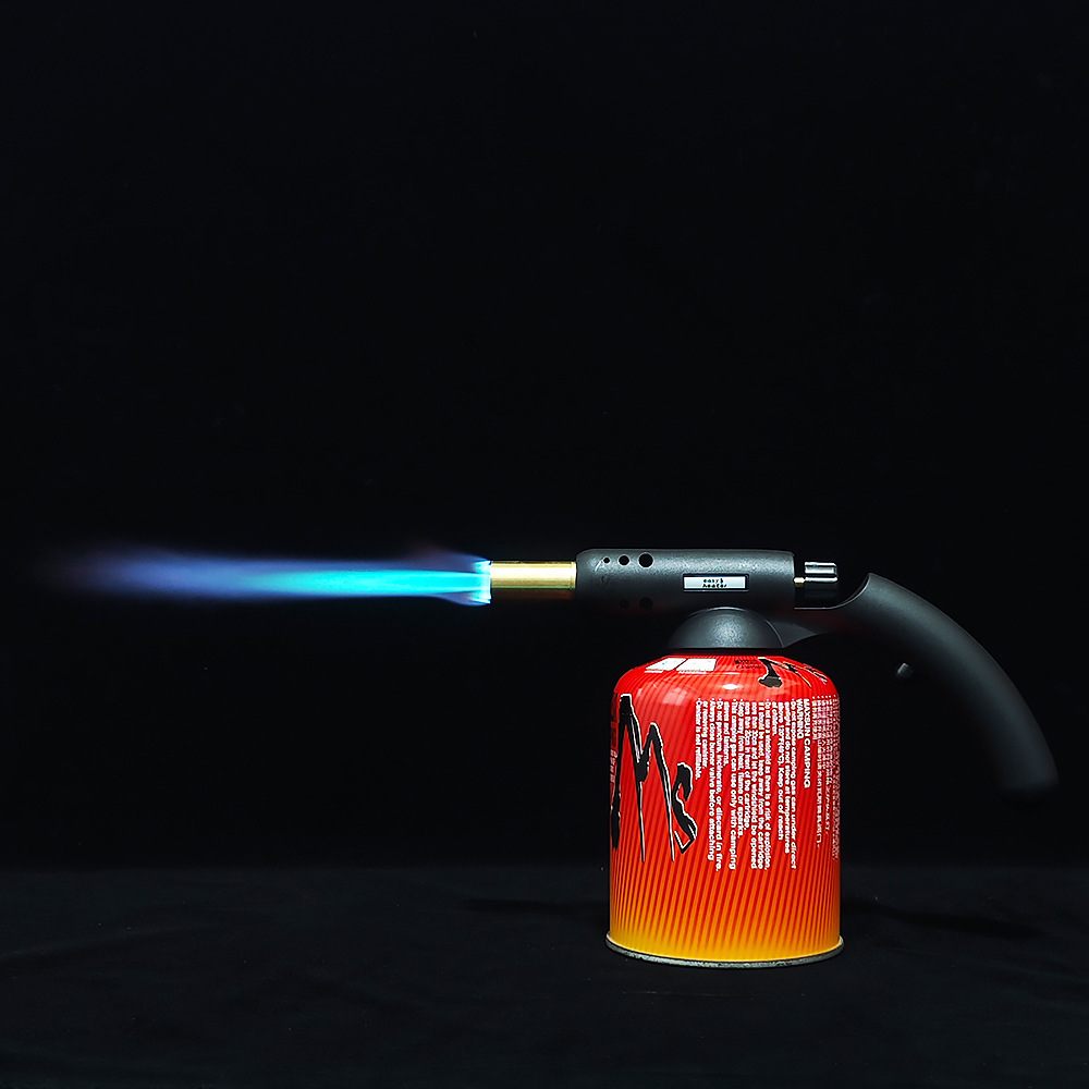 全铜喷火枪电子打火喷灯扁气罐用喷火枪烧猪毛焊接料理高温焊炬