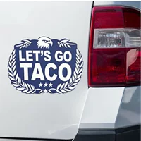 Новый продукт Amazon Let's Go Taco, интересная наклейка для тако, бампер, окно, автомобильная наклейка, стеклянная наклейка