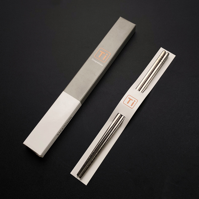 纯钛筷子5双盒装创意6环冰花结晶氧化彩色钛筷23.5cm送礼餐具筷子|undefined