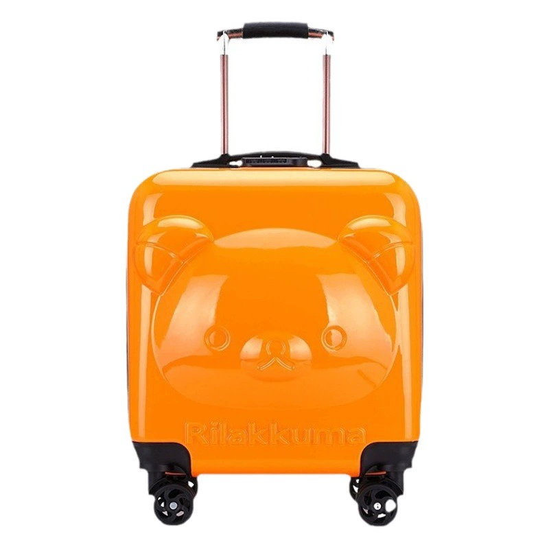 Детский чемодан-тележка в мультяшном стиле, новая модель, 18 дюймов, с универсальными колесами, для активного отдыха, путешествий и игр, подарочная упаковка