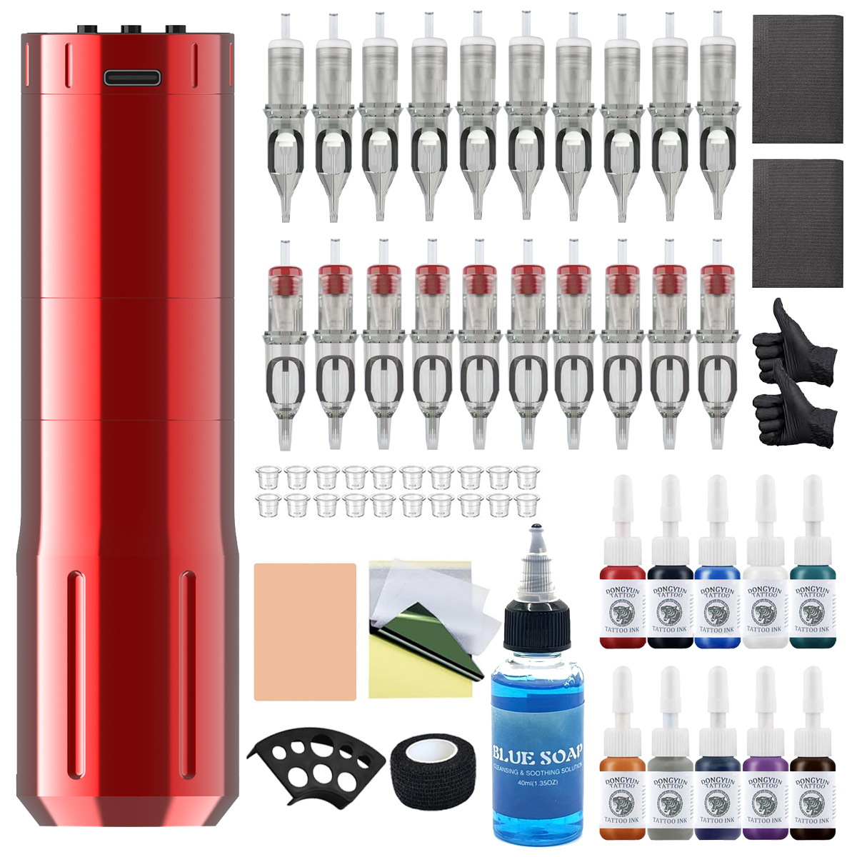 빨간 문신 세트