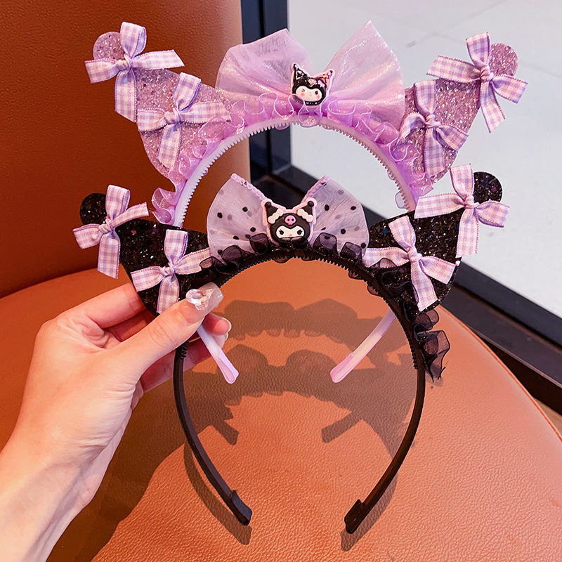 Niños, banda de cabello, banda de cabello antideslizante para bebés, banda de cabello Kulomi, banda de cabello para niñas, banda de cabello de malla, banda de cabello de arco, banda de cabello