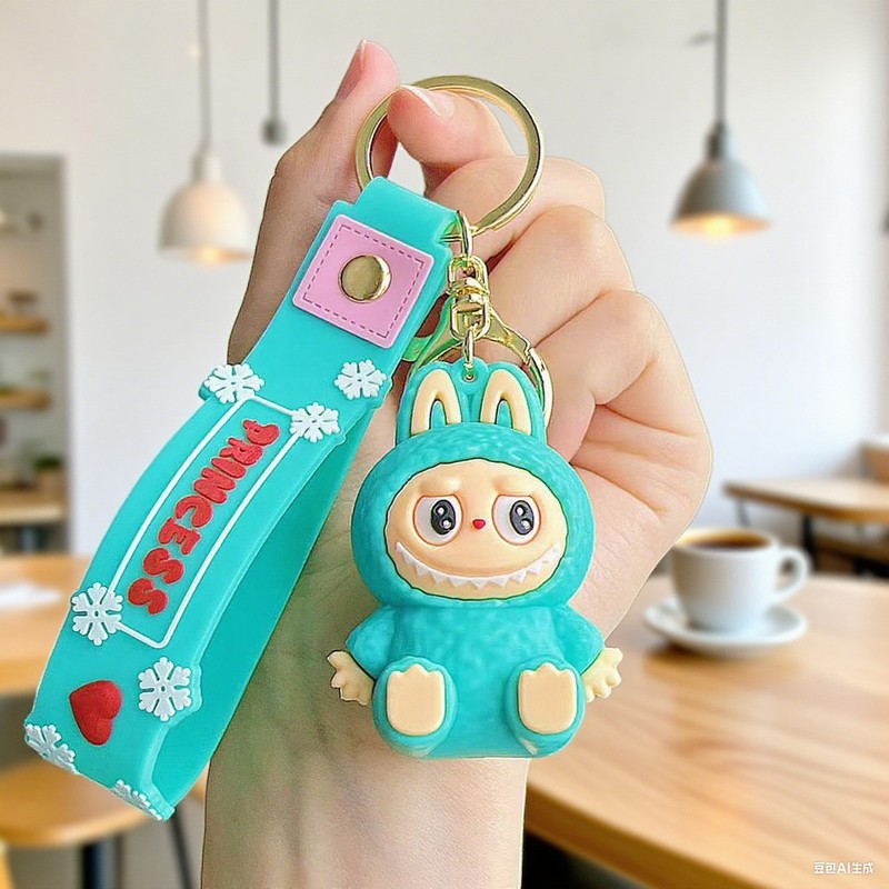 クリエイティブホットスタイルラブブキーホルダー漫画リトルシープペンダントおもちゃベビーグラバーかわいいキーチェーンリング卸売|undefined