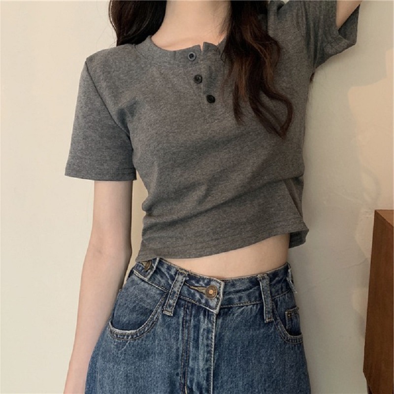 綿の純色のショートシャツを含みます。