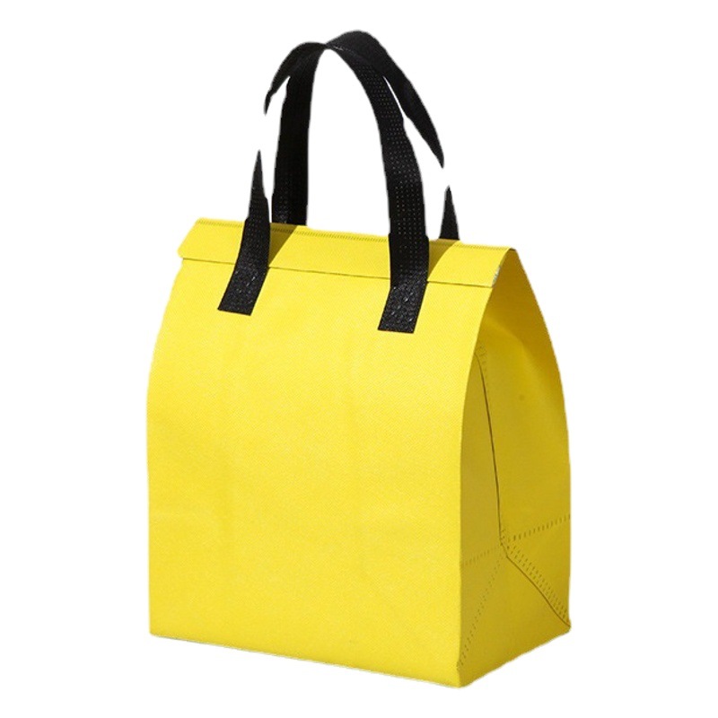 Portable Take-Out Bag, Disposable Thermal Insulation Bag, Thickeneded Aluminum Foil, Catering Lunch Box, Take-Out Fast Food Thermal Insulation Non-Woven Bag