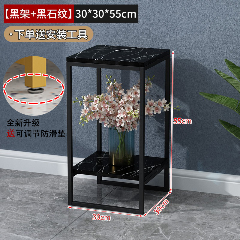 블랙 프레임 + 블랙 스톤 패턴 30*30*55 두꺼운 프레임과 두꺼운 데스크탑