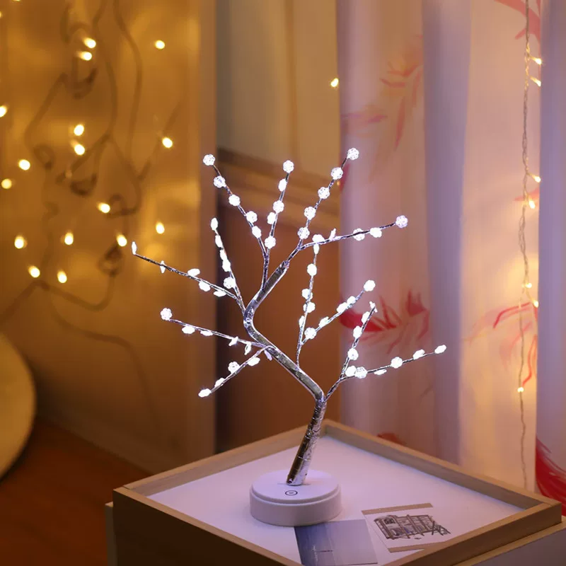 LED творческая медная настольная лампа для принцессы, ногтевое украшение, ночник, со снежинками
