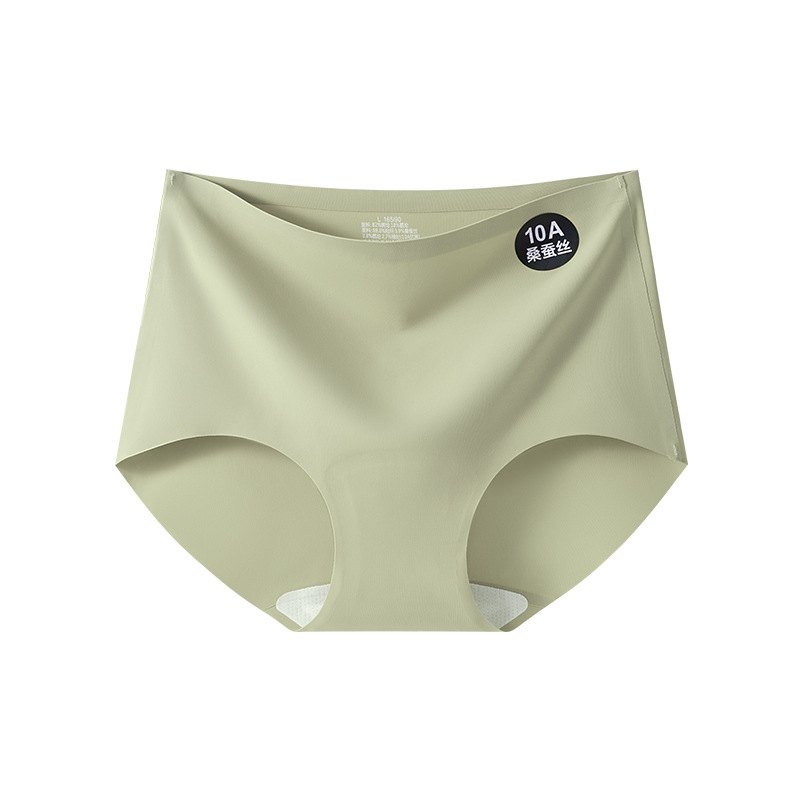 Bragas de una pieza sin costuras de cintura alta, entrepierna antibacteriana, piel de leche, abdomen sin costuras, sin caderas, calzoncillos transpirables de seda de hielo para mujer