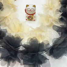 欧根纱蕾丝大花朵蛋糕手工DIY材料衣服装饰辅料超仙头饰立体小花