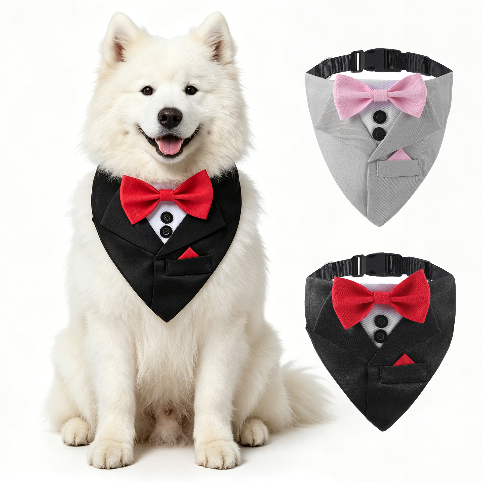 TANPOPO transfronterizo nuevo traje de mascota toalla triangular fiesta de bodas mascota decoración bufandas perros perros collares