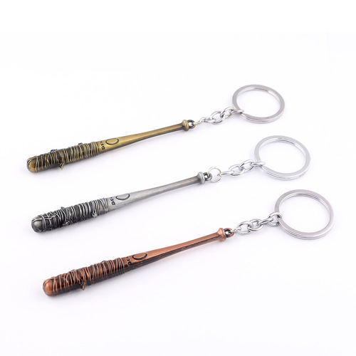 Movie and TV peripherals: The Walking Dead baseball bat, bow and arrow keychain, necklace, earrings, Negan Lucier alloy pendant