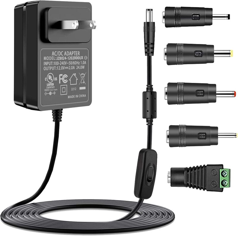 LED light, hard drive, CCTV camera, keyboard, and monitoring power adapter, 12V 2A, Australian standard