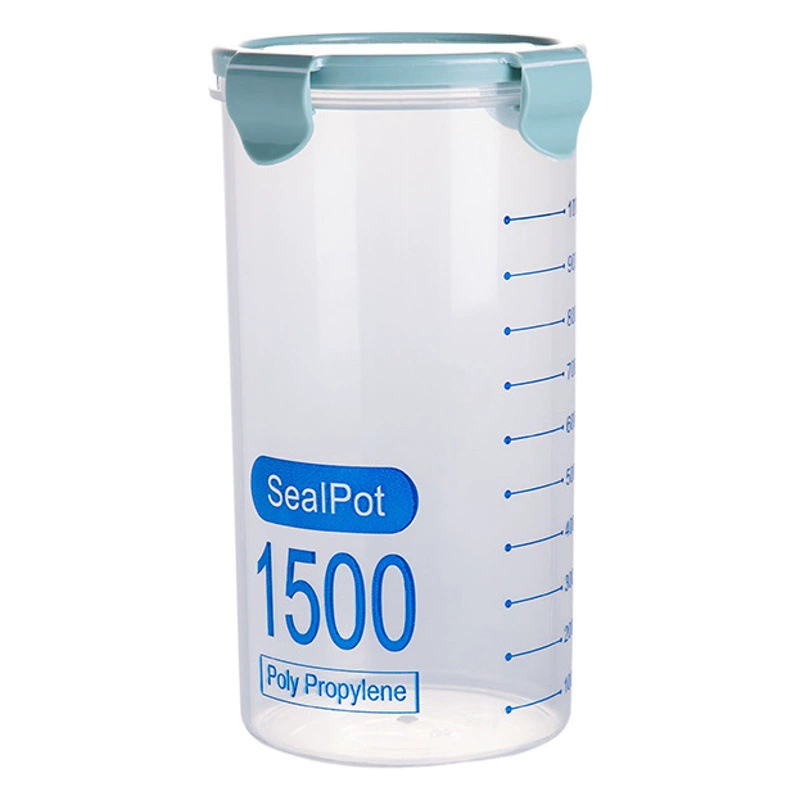 Опарник холодильника Опарника прозрачной пластмассы Загерметизированный Свежий-держа Опарник хранения зерна кухни Опарника хранения еды