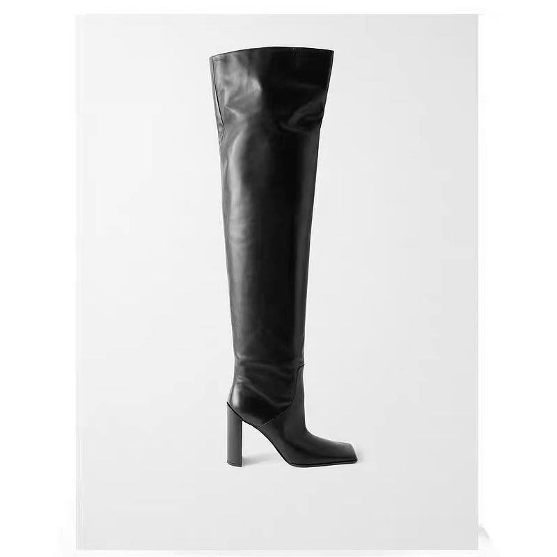 Cross-Border Export Autum Thick Heel High-Heeled High-Leg Boots Women's Boots Large Size 35-45 Large Size Over-The-Knee Boots Cross-Border Export Autum Thick Heel High-Heeled High-Leg Boots Women's Boots Large Size 35-45 Large Size Over-The-Knee Boots