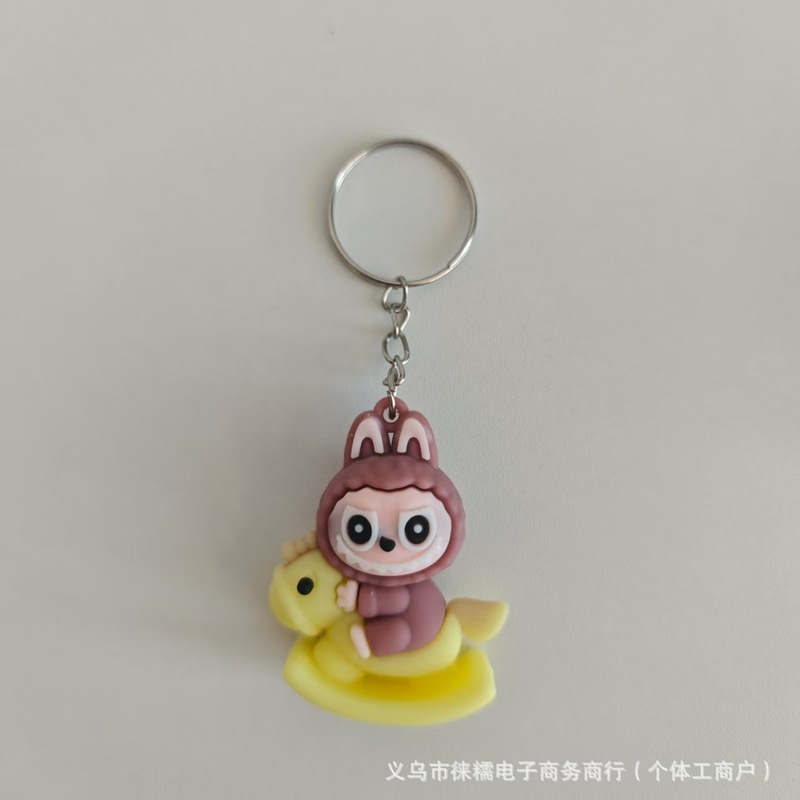 跨境爆款骑马拉布布钥匙扣卡通挂件情侣汽车包钥匙圈挂饰礼品批发|undefined