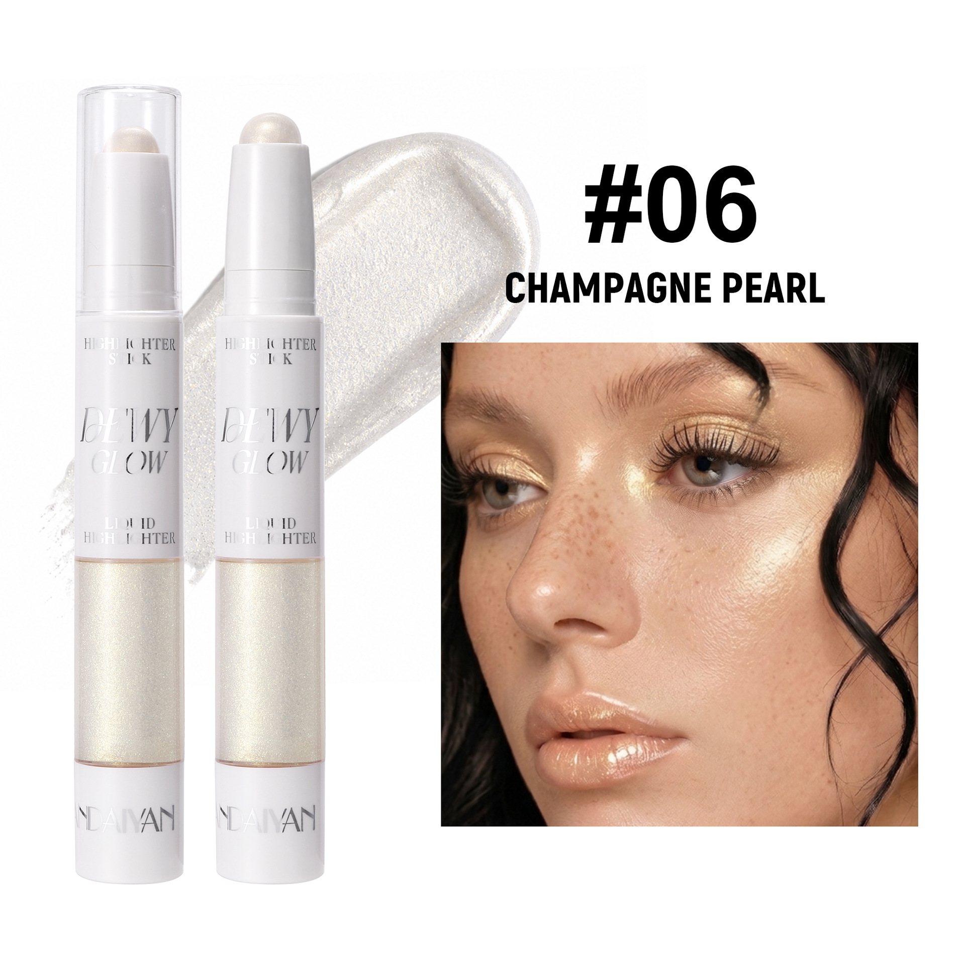Transfronterizos resaltados barra de reparación en una pluma de doble propósito estereoscópico mate pluma de dos cabezas sombras de nariz brillante cara de seda reclinada