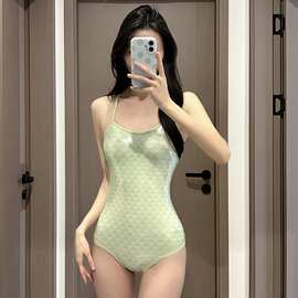 【粉蓝人鱼】2026新款美人鱼专业竞速游泳专用连体游泳衣速干学生