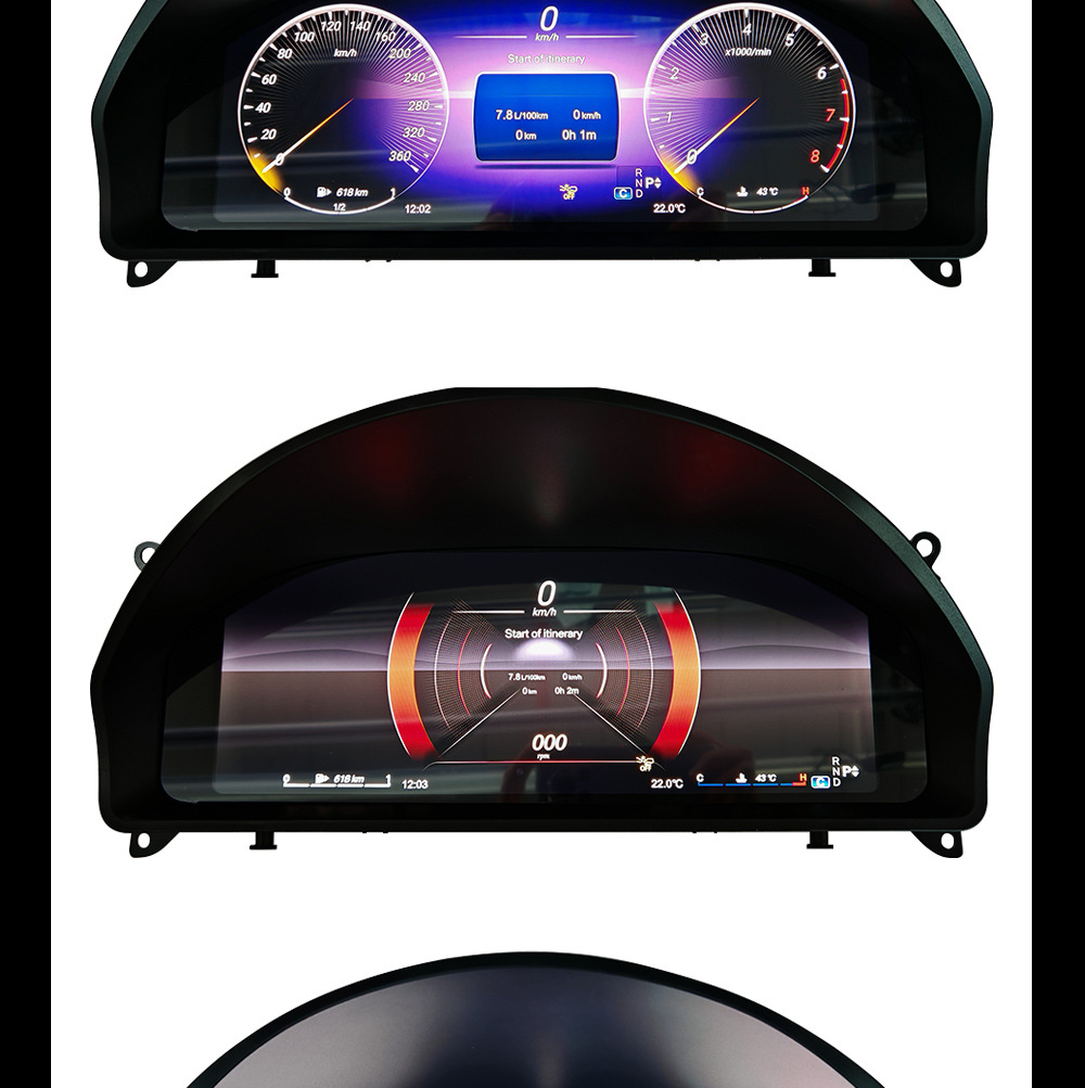 Cross-border new applicable Mercedes Benz GLK old to new 12.3 inch large screen intelligent full LCD instrument