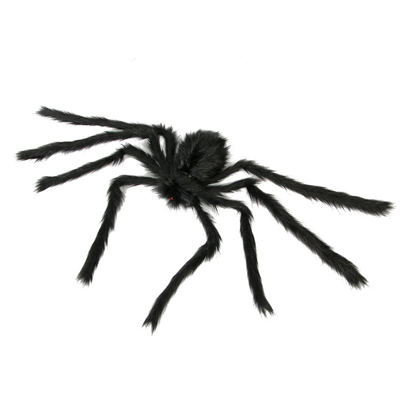 Araña web triángulo web de felpa araña Halloween fiesta Decoración Accesorios Cámara truco simulación felpa araña image 6