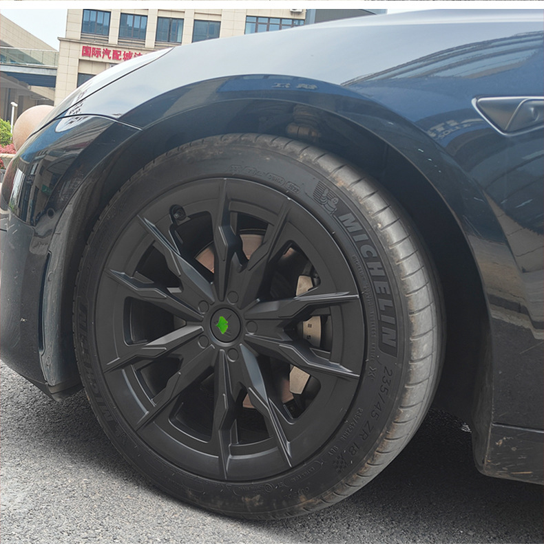 Suitable for Tesla 18inch Model3 Hub Cap Full Edge Tire Cap Anti-Scratch Protective Cover Modification Accessories
