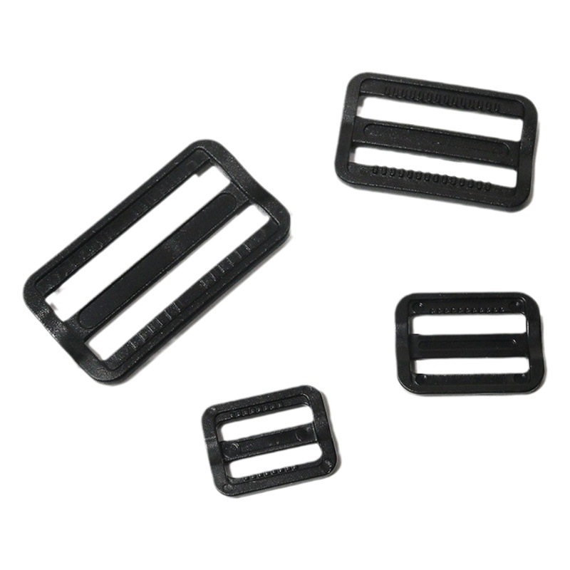 Black Plastic Day Buckle Three Buckle Spot Bag Buckle Plastic Buckle Ribbon Adjustable Buckle Buckle Square Buckle