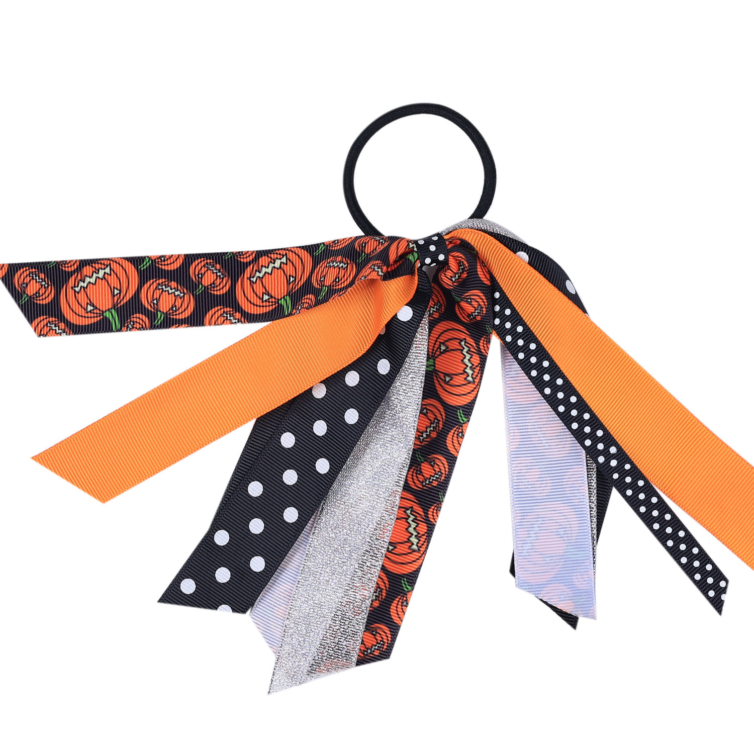 16g Weight Hair Tie Hair Accessories Type 5 Colors Can Be Mixed Quantity Party, Festival Occasion Threaded braid Material Halloween Festival Letter Pattern Kid'S Gender IG Style Style Halloween IG Style Kid'S Letter Threaded Braid Hair Tie 10
