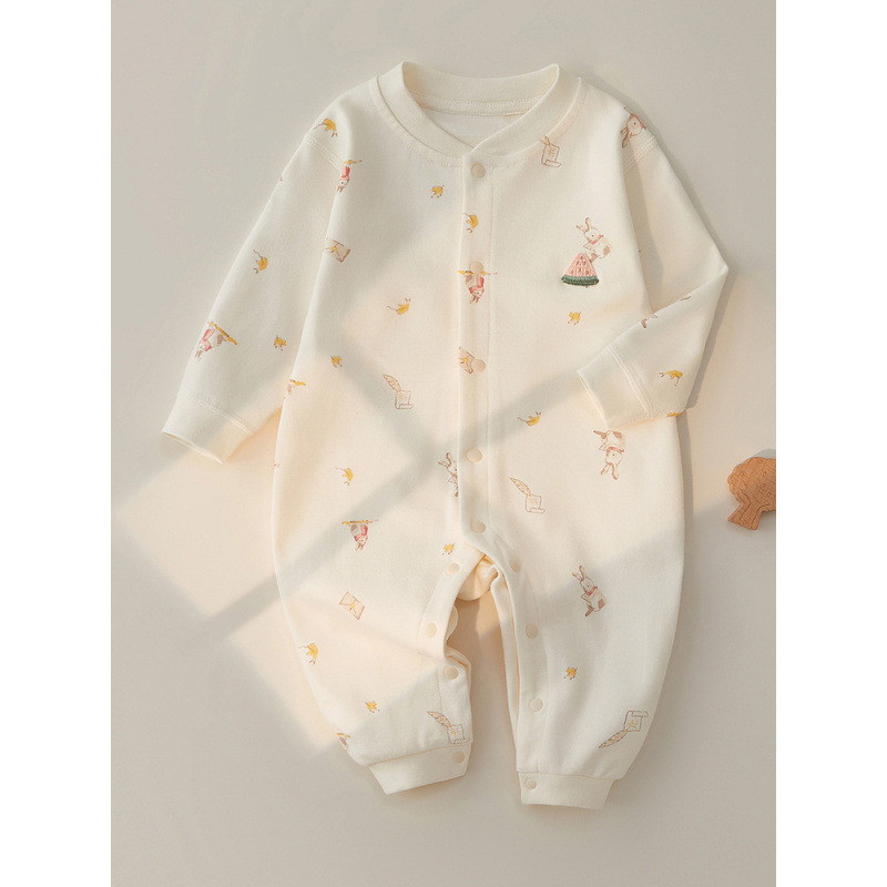 婴儿连体衣秋季纯棉长袖长裤宝宝哈衣婴儿衣服全棉婴儿服秋装