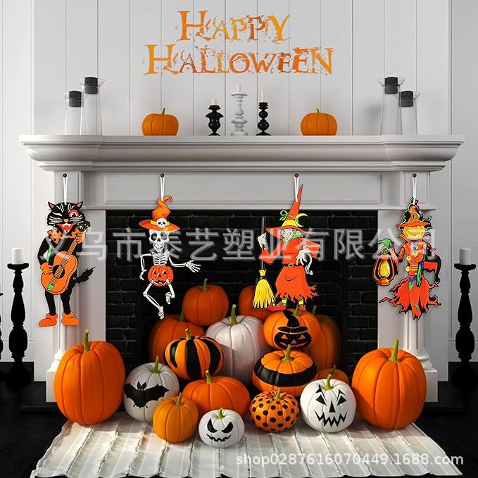 万圣节恐怖地插牌 花园装饰走廊挂件庭院标志草坪地插户外恐怖