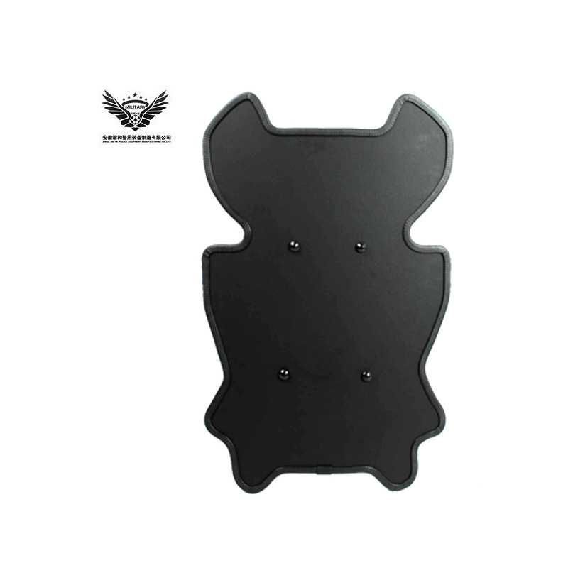 谐和厂家供应PE材料三级蝙蝠形Z形手持防闪防弹防爆盾牌