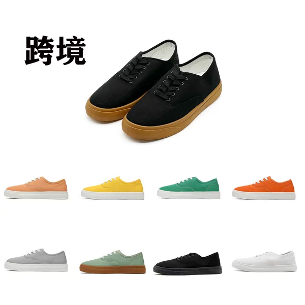 High-Quality Cross-Border Canvas Shoes, Extra Large Size, New Men's and Women's Low-Cut Sneakers, European and American Popular Export Export, Wholesale