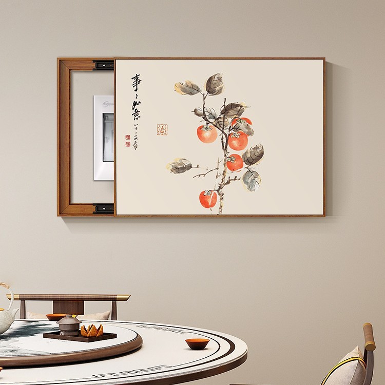 新しい中国風の張大千蘭メーターボックス装飾絵画パンチフリースイッチ配電ゲート信号ボックスブロック吊り絵画|undefined
