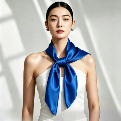 Khăn vuông 70 màu giả lụa satin dành cho nữ, băng đô thanh lịch và đơn giản, phối cùng áo sơ mi, khăn cổ trang trí chuyên nghiệp.
