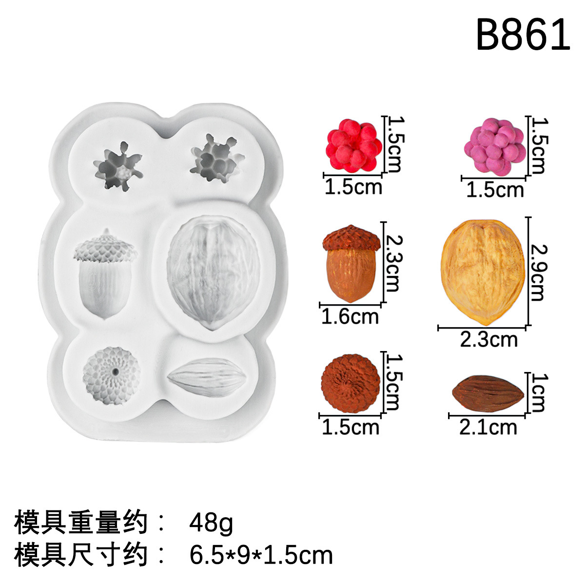 Nueces, nueces, almendras, frutos secos, fondant, molde de silicona, mariposa, ramo de rosas, decoración de pastel, molde de pegamento