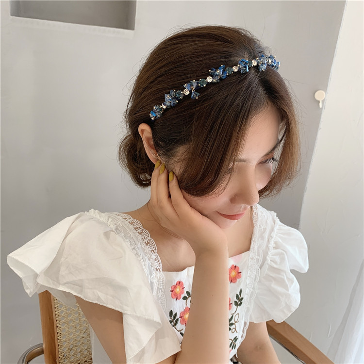 Jewelry Headband Hair Accessories Type Retro Women'S Geometric Alloy Inlay Rhinestones Jewelry Headband