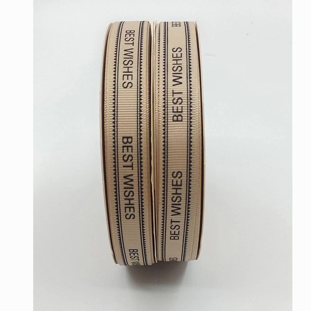 1,5 cm cinta de impresión inglesa mejores desees mejor bendición flores caja de regalo embalaje cinta de hilo
