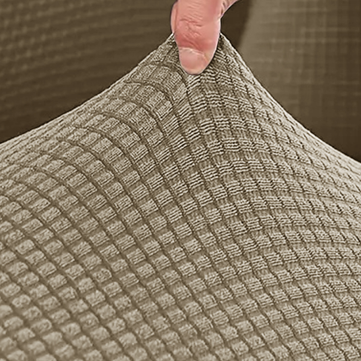 Funda de cojín de sofá de vellón polar impermeable para exteriores de Amazon, funda de sofá con todo incluido de color sólido elástico