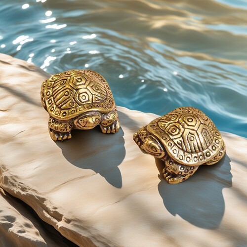 Brass turtles decoration small bronze ware handicrafts decoration tea pet scenic spot temple fair stall night market fair commodity