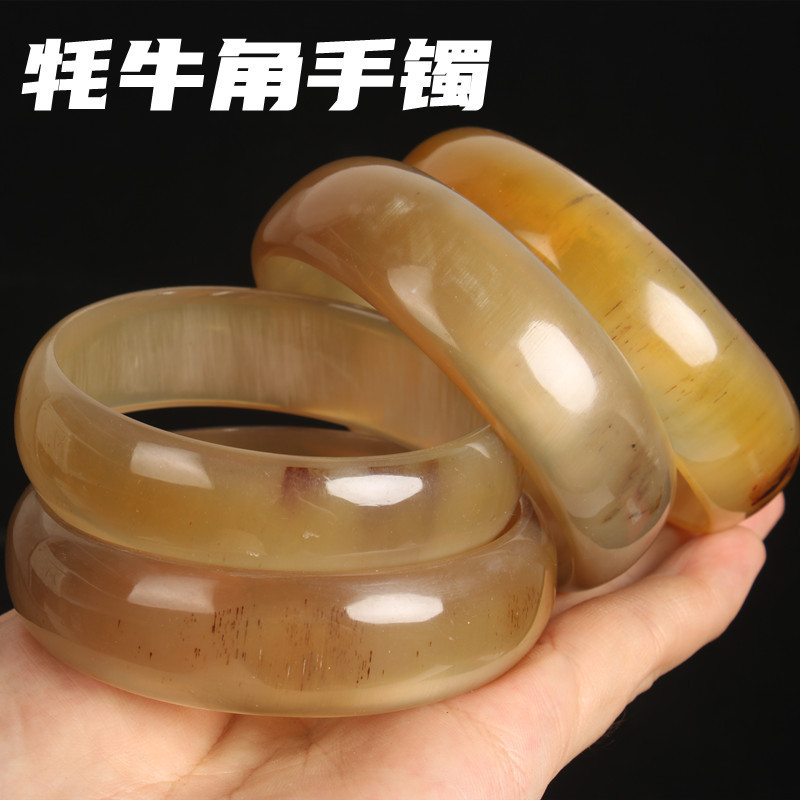 天然牛角ブレスレット 白ヤク角ブレスレット 牛角ワイドブレスレット ブレスレット 牛角櫛 工場直販|undefined