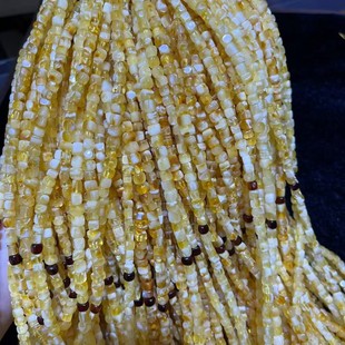 Songgang factory source amber beeswax wholesale gold and white square necklace full product live welfare standard bracelet