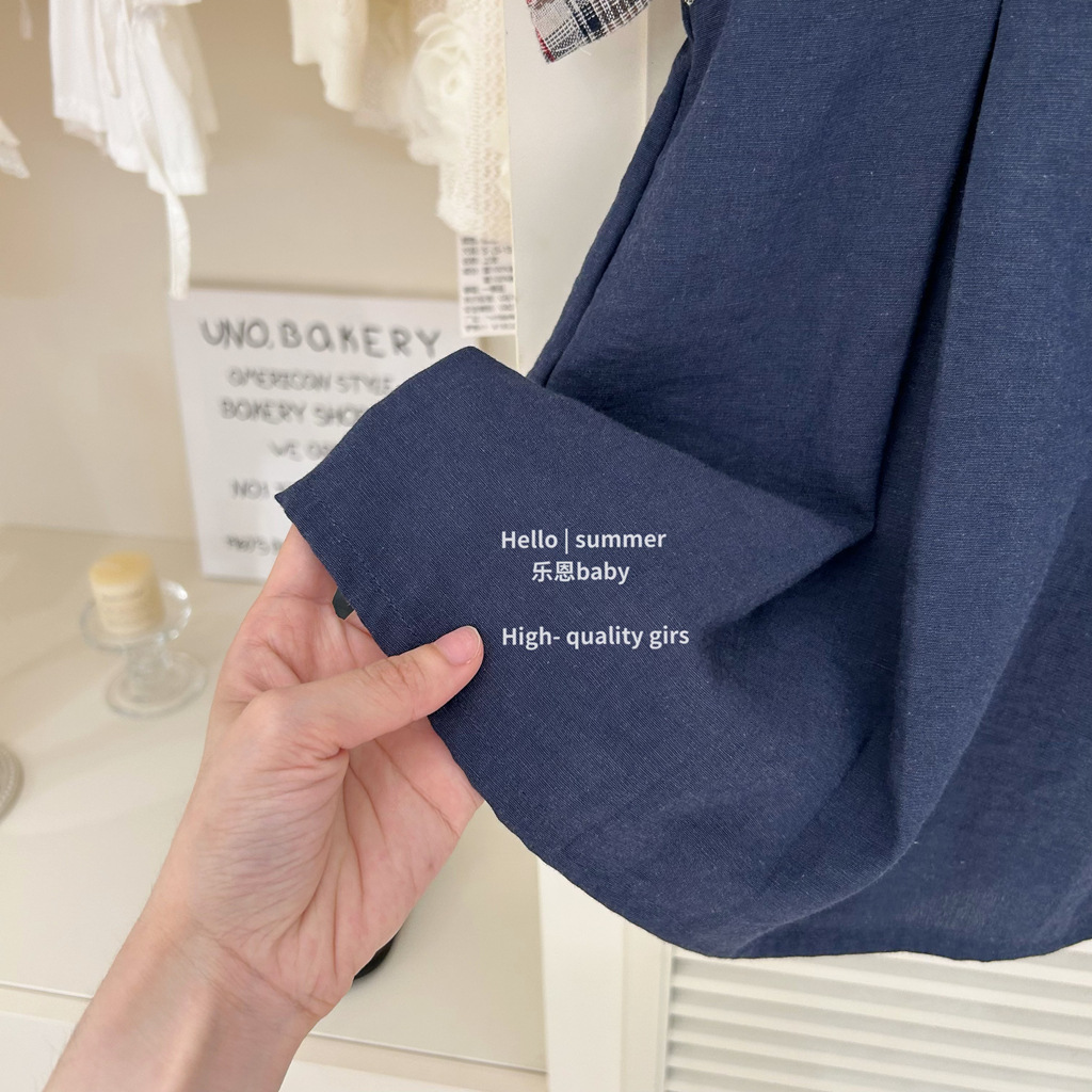 [Le En baby] Vestido de niña de estilo universitario japonés, estilo princesa de verano, estilo occidental, linda falda JK de manga corta