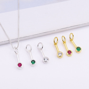S925���y��ɫ�ʯ������С����DIY������Ʒ�����18K�N�Ӓ��