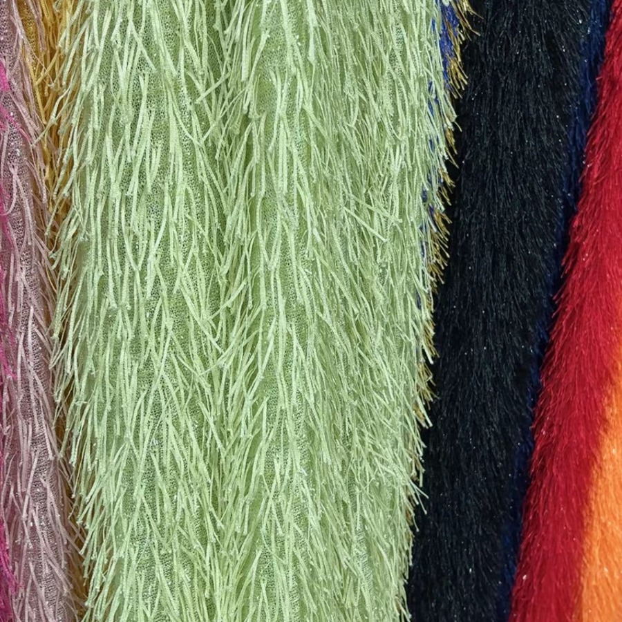 Inventario de lana larga seda brillante jade cinta de terciopelo frisa de terciopelo de moda de mujer ropa de rendimiento juguetes tela de peluche