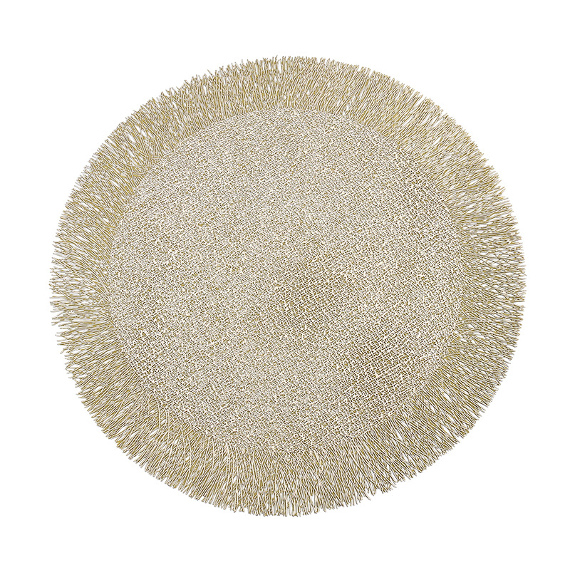 Alfombrilla de PVC redonda romántica francesa transfronteriza Alfombrilla de aislamiento de café Alfombrilla de aislamiento de restaurante de lujo ligero de alta calidad Alfombrilla impermeable