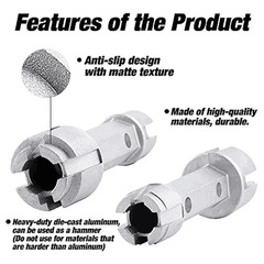 Aluminum die-cast surface zinc-plated bathtub drain handle, easily solves bathroom problems, home repair