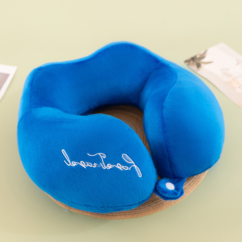Almohada de Cuello en U de Terciopelo de Cristal y Algodón PP para Viajes y Auto